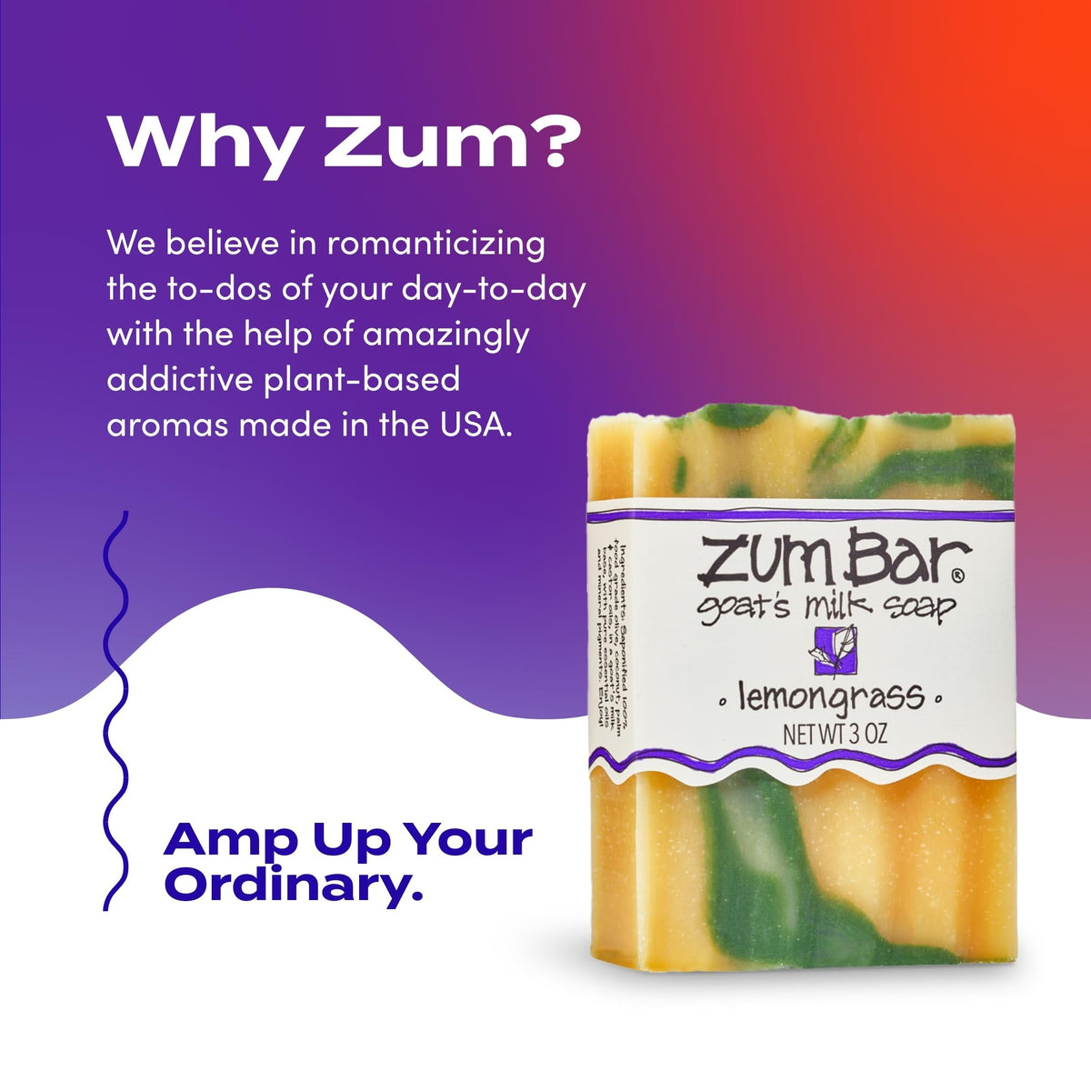 Indigo Wild Zum Goat's Milk Soap Lemongrass on shelf signals premium natural care.