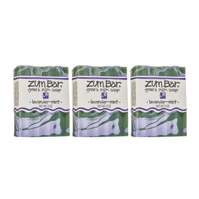 Indigo Wild Zum Lavender-Mint Goat's Milk Soap on sink, daily cleansing benefit