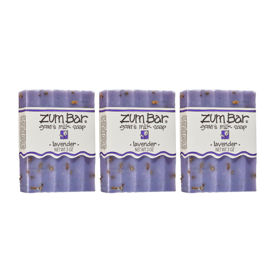 Indigo Wild Zum Lavender goat milk soap bar front view for gentle cleansing.