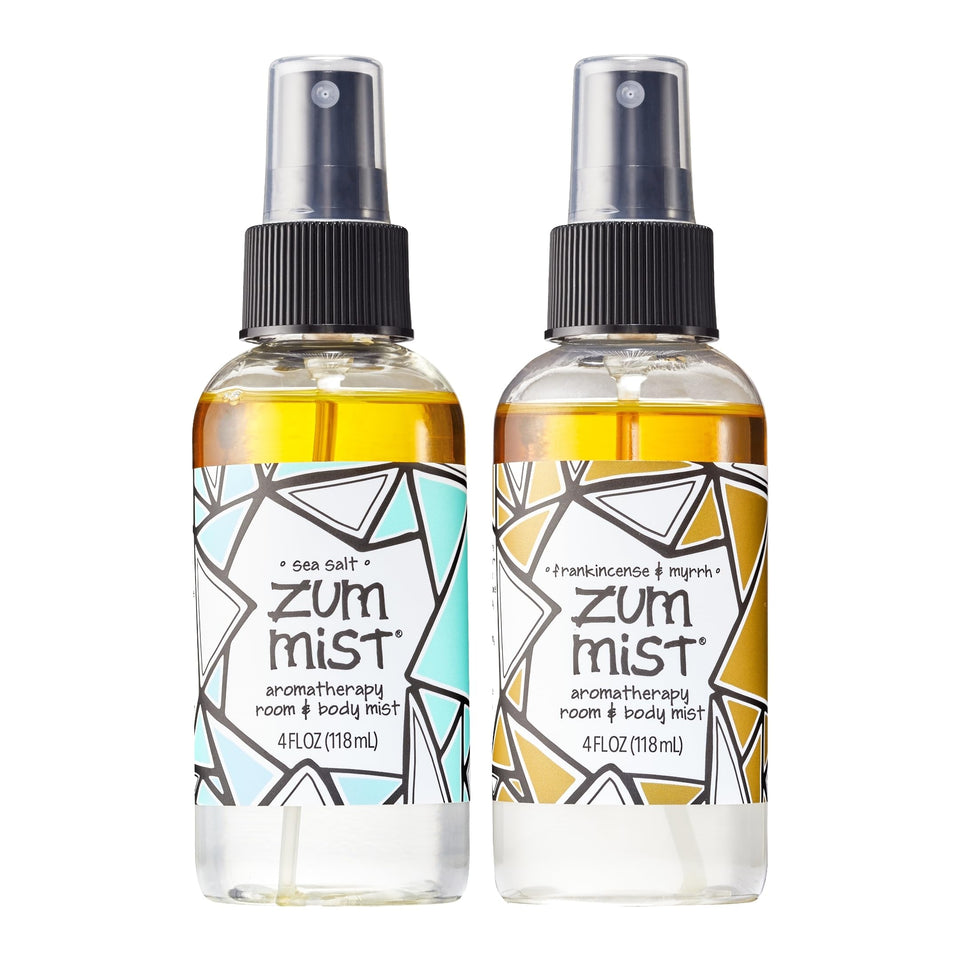 Indigo Wild Zum Mist bottle with frankincense and myrrh sea salt scent refreshes rooms