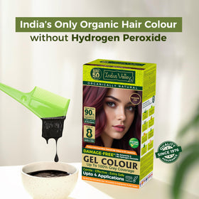 INDUS VALLEY dermatologist-endorsed seal on box for safe coloring
