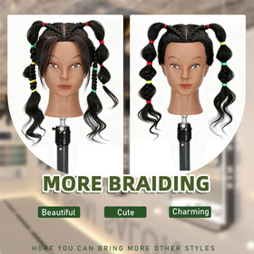 Ineffable cosmetology head ideal for hair styling demonstrations and technique practice.