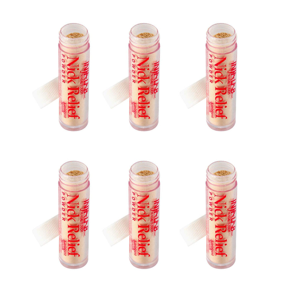 Infalab Nick Relief Styptic Powder vial for quick minor-bleeding control and on-the-go first aid