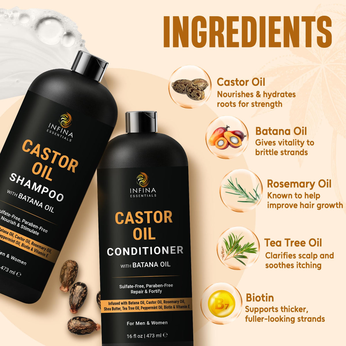 INFINA ESSENTIALS Conditioner smooth hair close-up highlighting frizz reduction.