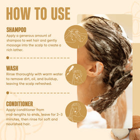 INFINA ESSENTIALS Frizz-control duo application image showing smooth, hydrated hair.