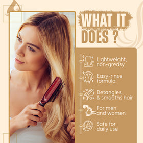 Infina Essentials Keratin Conditioner bottle front emphasizing detangling and silky softness.