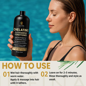 Infina Essentials product in shower demonstrating one-step cleanse and condition