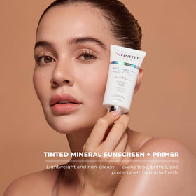 Infinitek Paris tinted mineral sunscreen during activity with 80-minute water resistance