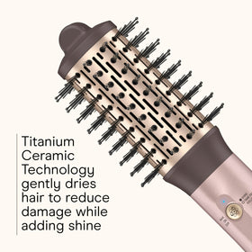 Close-up of detangling bristles on INFINITIPRO by CONAIR for gentle brushing