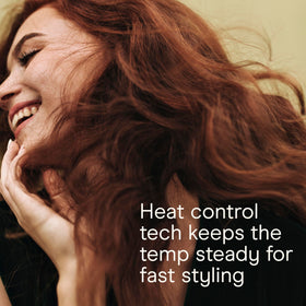 Five heat settings up to 400°F suit different hair types and textures.