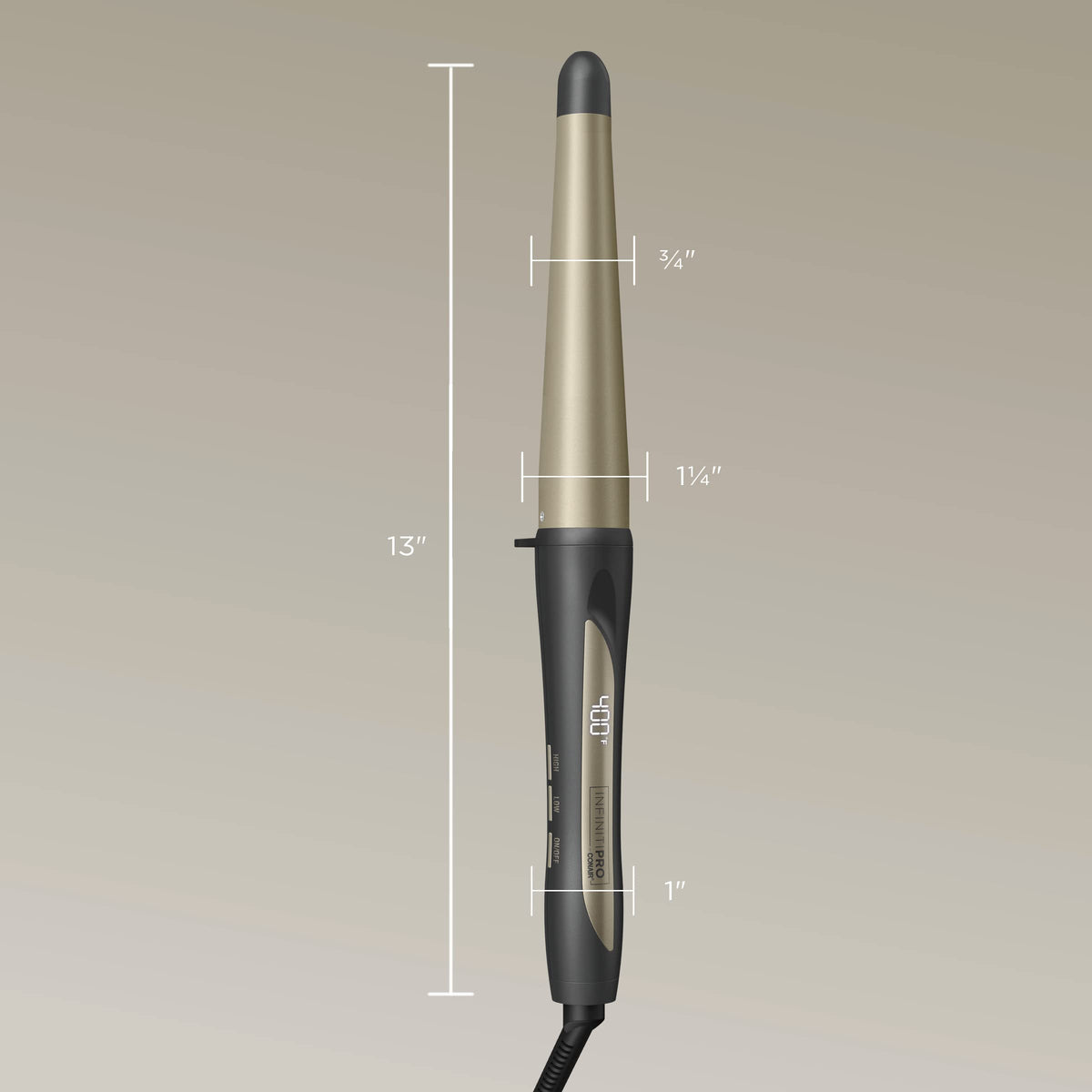 INFINITIPRO Tourmaline wand auto shut-off for safety