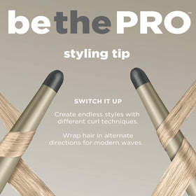 INFINITIPRO wand clip-free design enables seamless curling