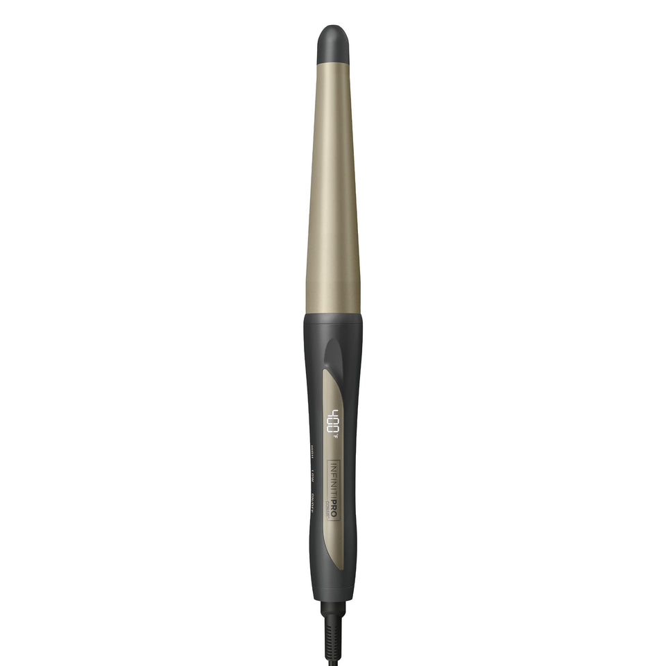 INFINITIPRO by Conair Tourmaline Ceramic Wand with tapered barrel creates versatile beachy waves