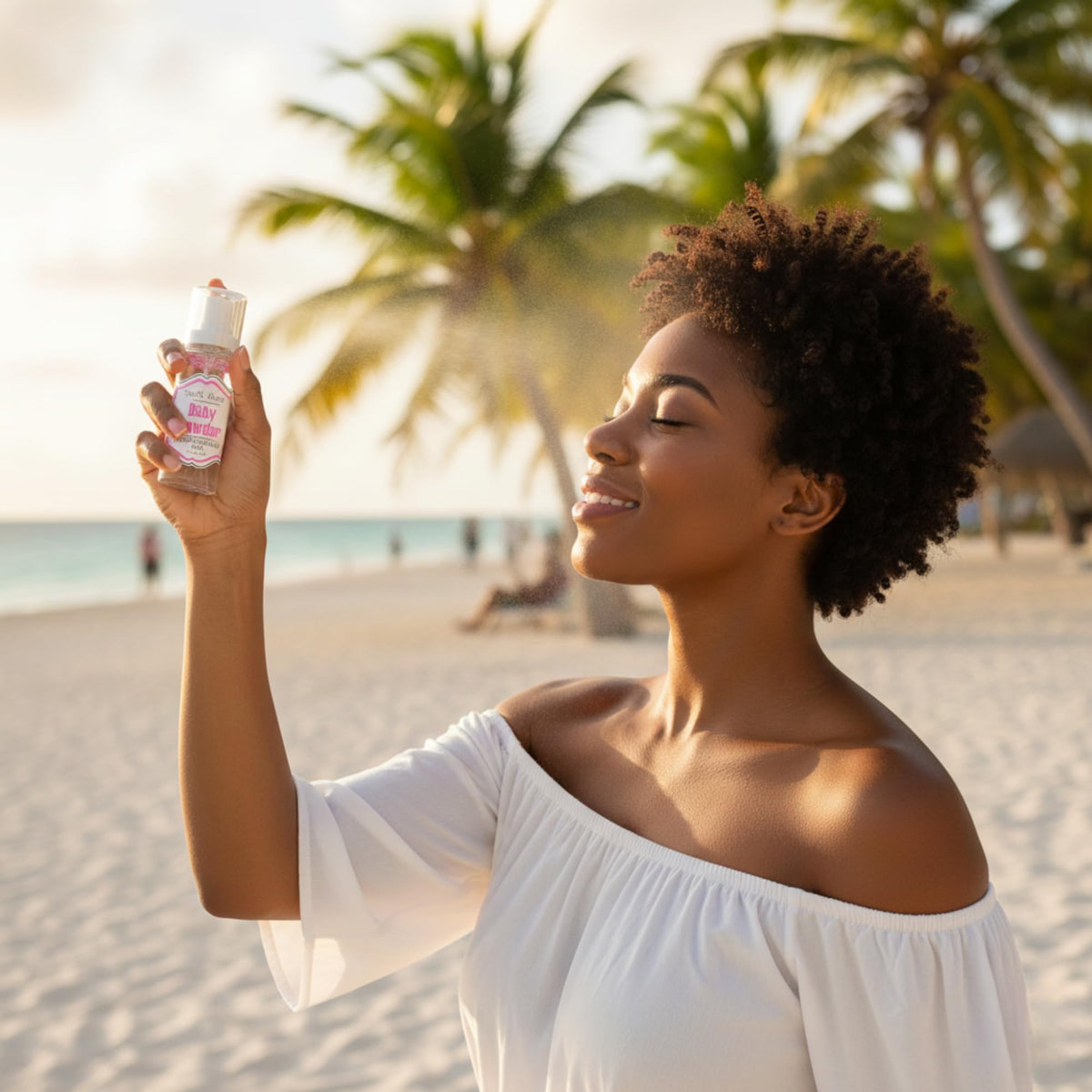 Infinix Baby Powder Scent Mist 2oz size for on-the-go freshness