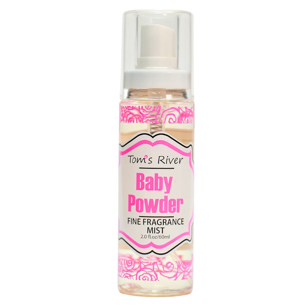 Infinix Baby Powder Scent Mist bottle releases a soft, long-lasting powder aroma for daily wear
