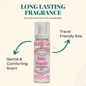 Infinix Baby Powder Scent Mist spray provides light unisex freshness