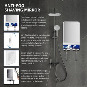 Infitrans Shower Mirror adhesive installation for smooth surfaces in the bathroom.