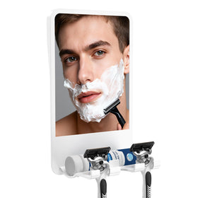 Infitrans Shower Mirror fogless clarity for precise shaving in humid bathrooms.