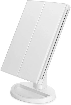 Infitrans Trifold mirror dual power supply for USB or battery use.