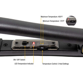 Infrashine Original flat iron floating plates close-up emphasize even pressure and snag-free styling.
