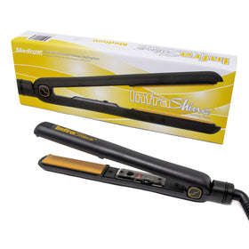 Infrashine Original flat iron professional-use scenario in salon setting.