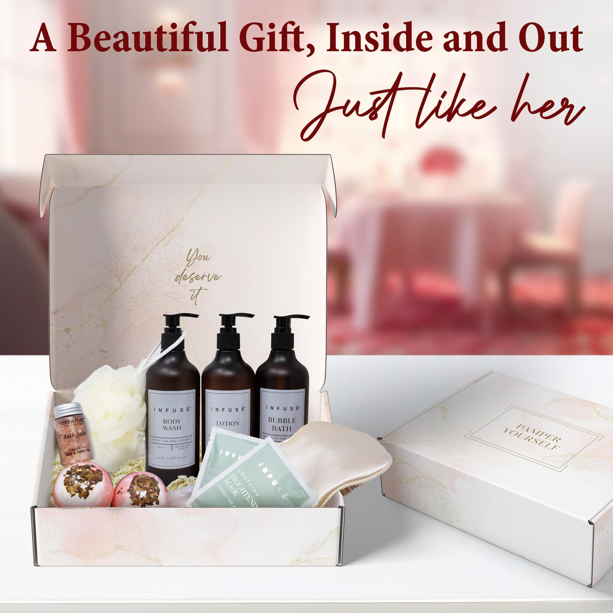 INFUSÉ body wash delivers a refreshing cleansing ritual.