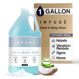 INFUSÉ White Tea Coconut gallon bottle refilling hotel dispensers efficiently