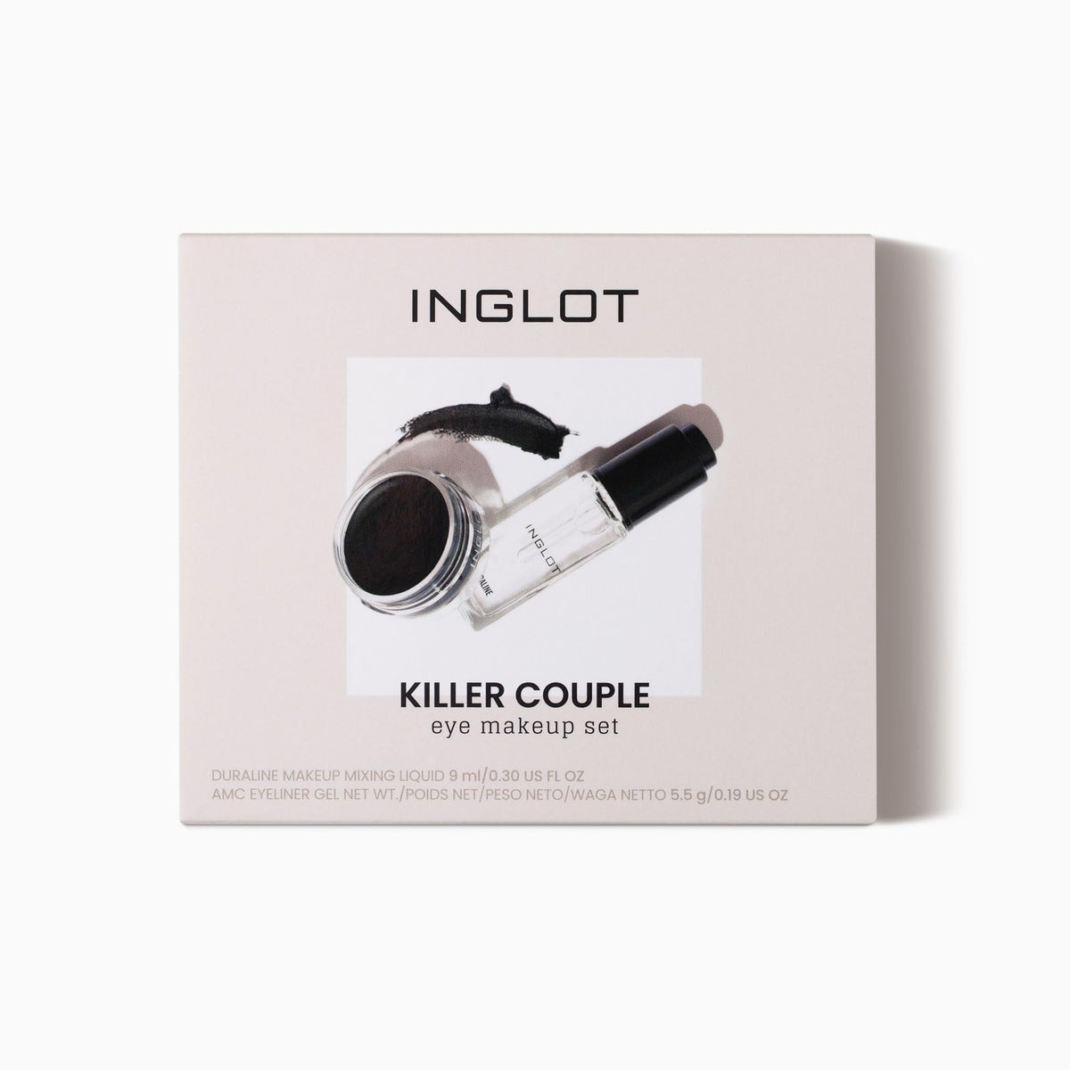 Inglot Eye Set Duraline bottle close-up highlighting precision use.