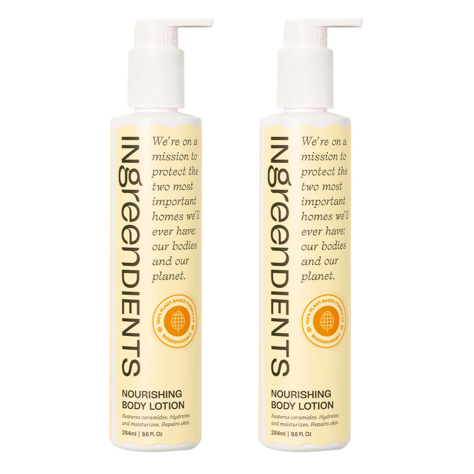 Ingreendients Ceramides Body Lotion bottle front showing product branding and hydration focus