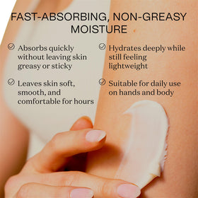 Ingredients view of Ingreendients Ceramides Body Lotion with cocoa and shea butter