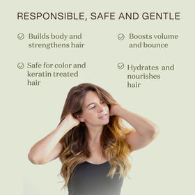 Creamy lather demonstrates gentle cleansing for color-treated hair
