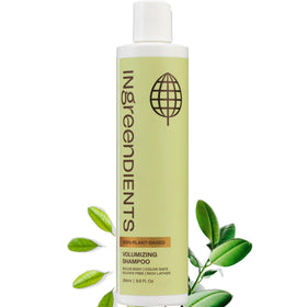 Ingreendients vegan volumizing shampoo bottle boosts volume for fine hair