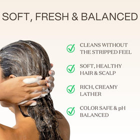 Ingreendients sulfate-free and silicone-free formula highlighted on packaging