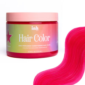 INH Aura Quartz Pink hair color in a jar for a vibrant, temporary tint.