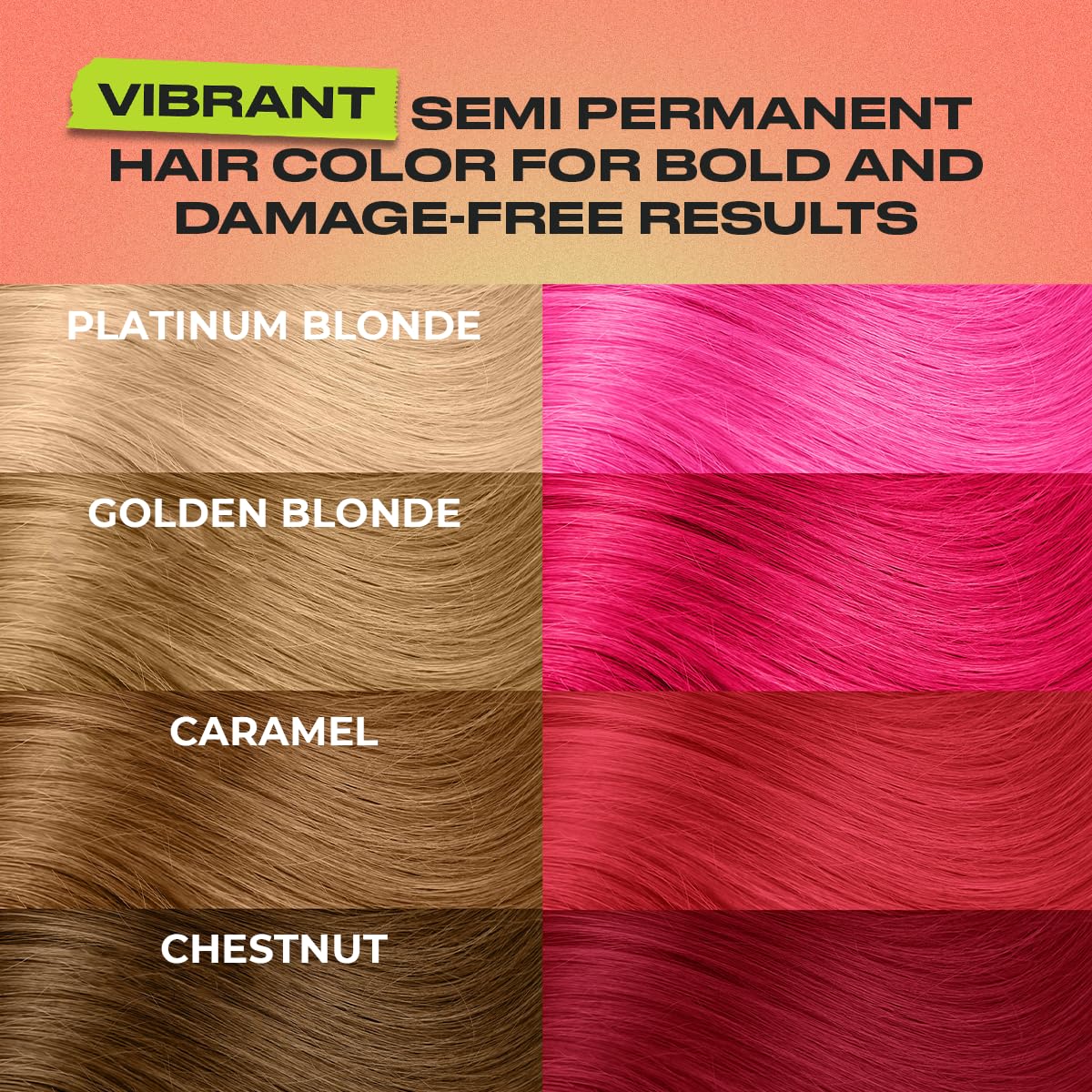 INH Aura Quartz Pink on brunette base yields a pink berry tint.