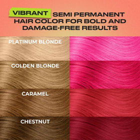 INH Aura Quartz Pink on brunette base yields a pink berry tint.