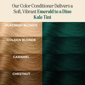 INH Emerald Green hair color application gloves ready for mess-free coloring.