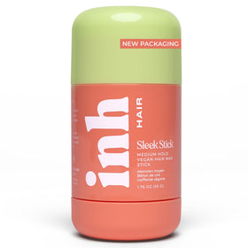 INH Hair Wax Sleek Stick in action smoothing flyaways for a polished look