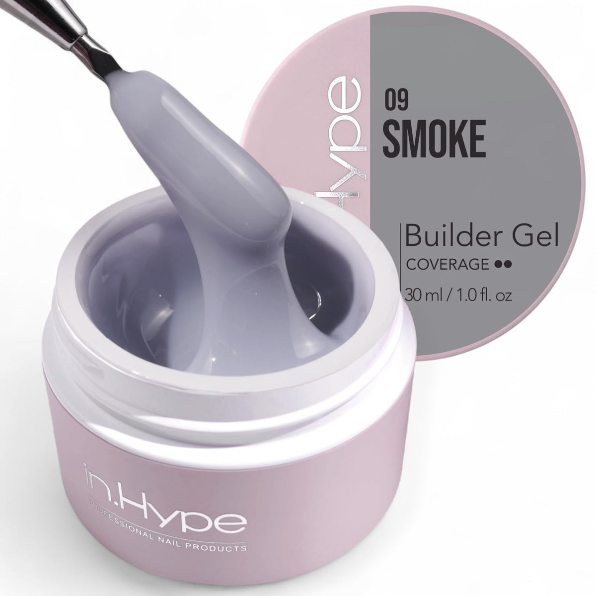 IN.HYPE camouflage gel Smoke bottle for durable UV/LED nail extensions