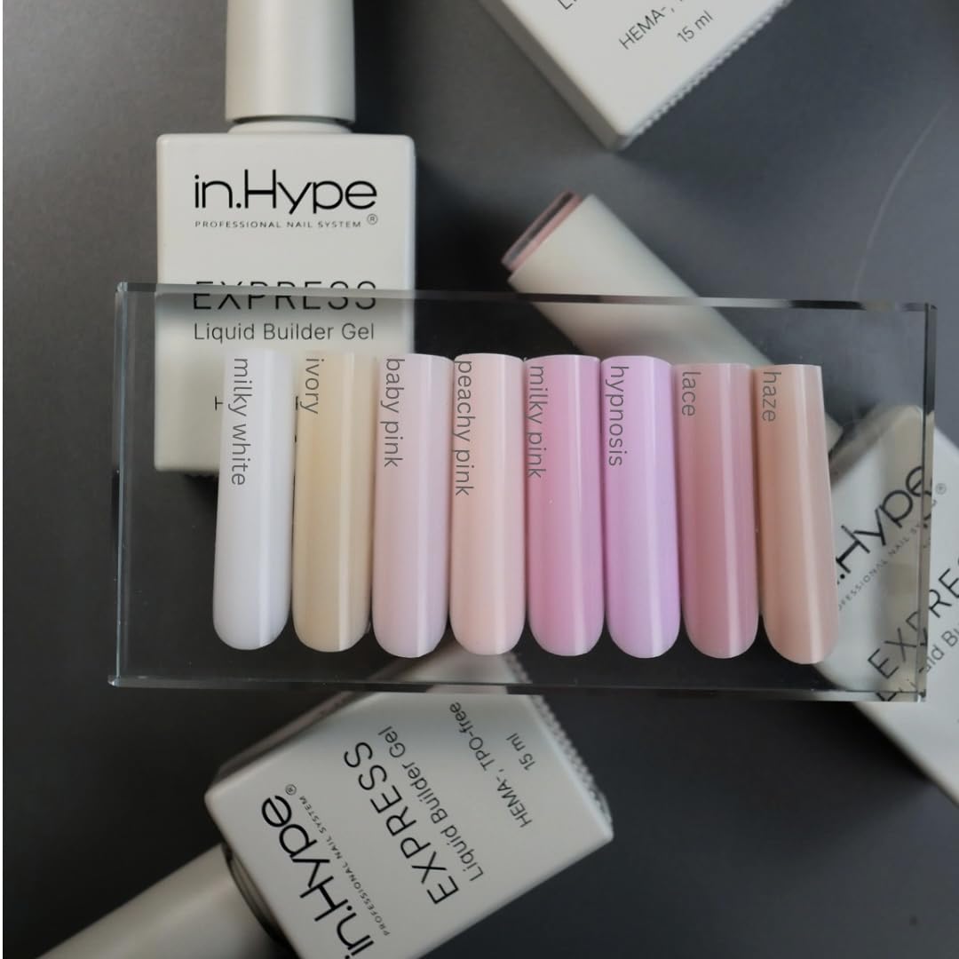 IN.HYPE Structure gel nail apex build-up demonstrates durable natural arch.