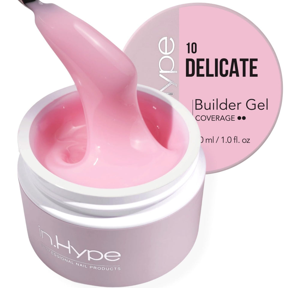 IN.HYPE UV/LED camouflage gel close-up shows precise sculpting and natural overlays.