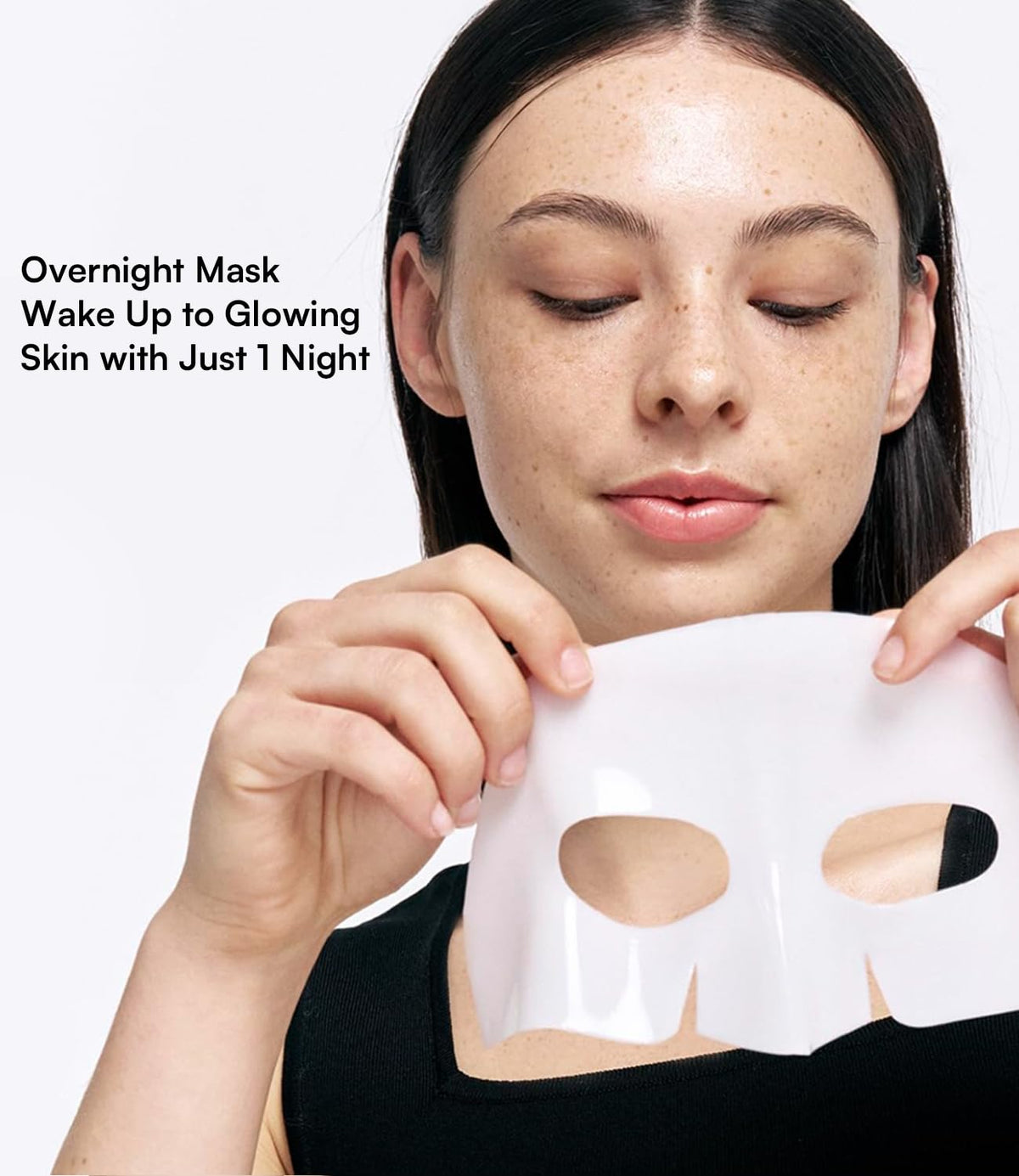 INIA Bio-Collagen mask after use reveals radiant skin glow