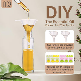 inice included droppers and funnel for clean filling and refills