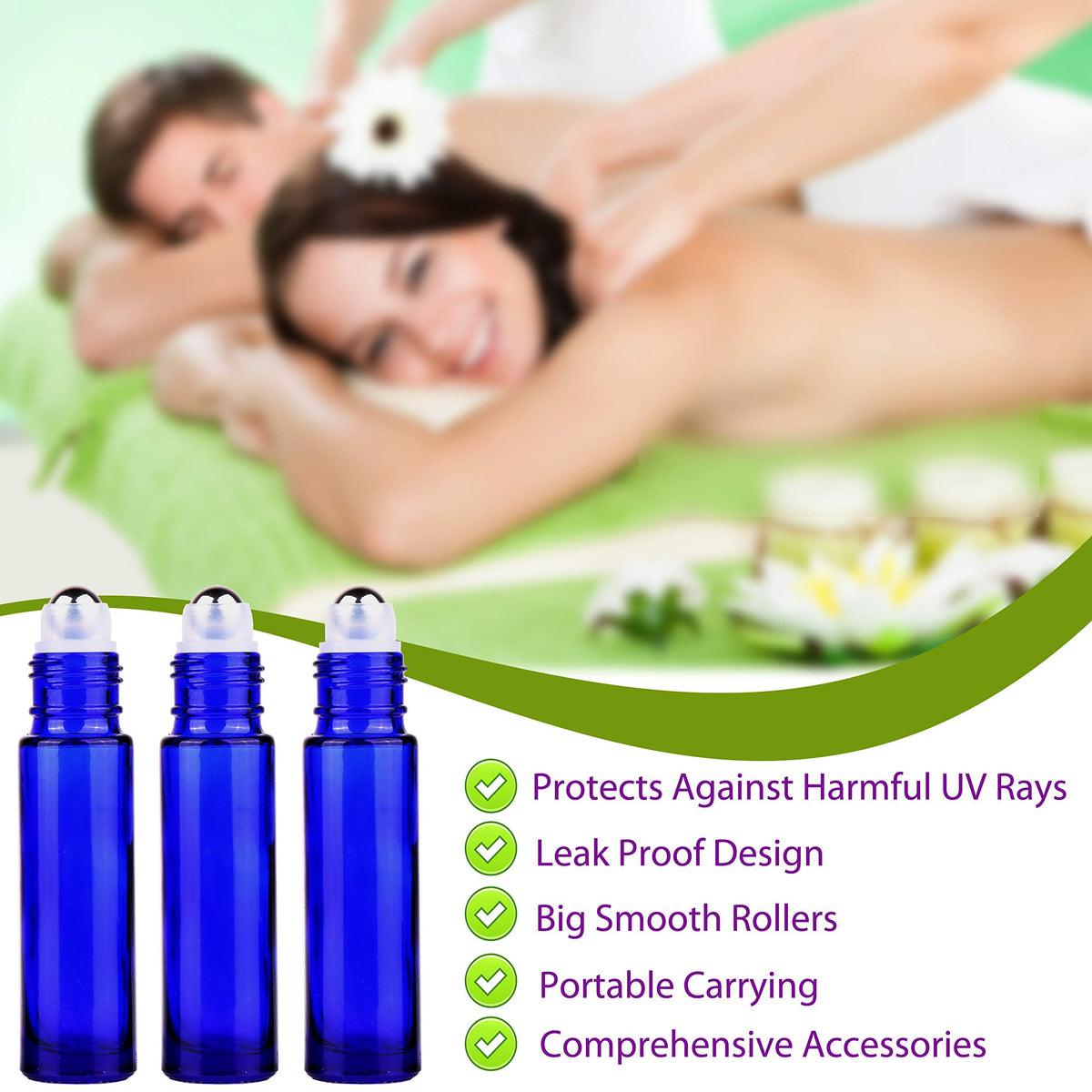 Inice portable 10ml bottles support on-the-go skincare and fragrance routines.