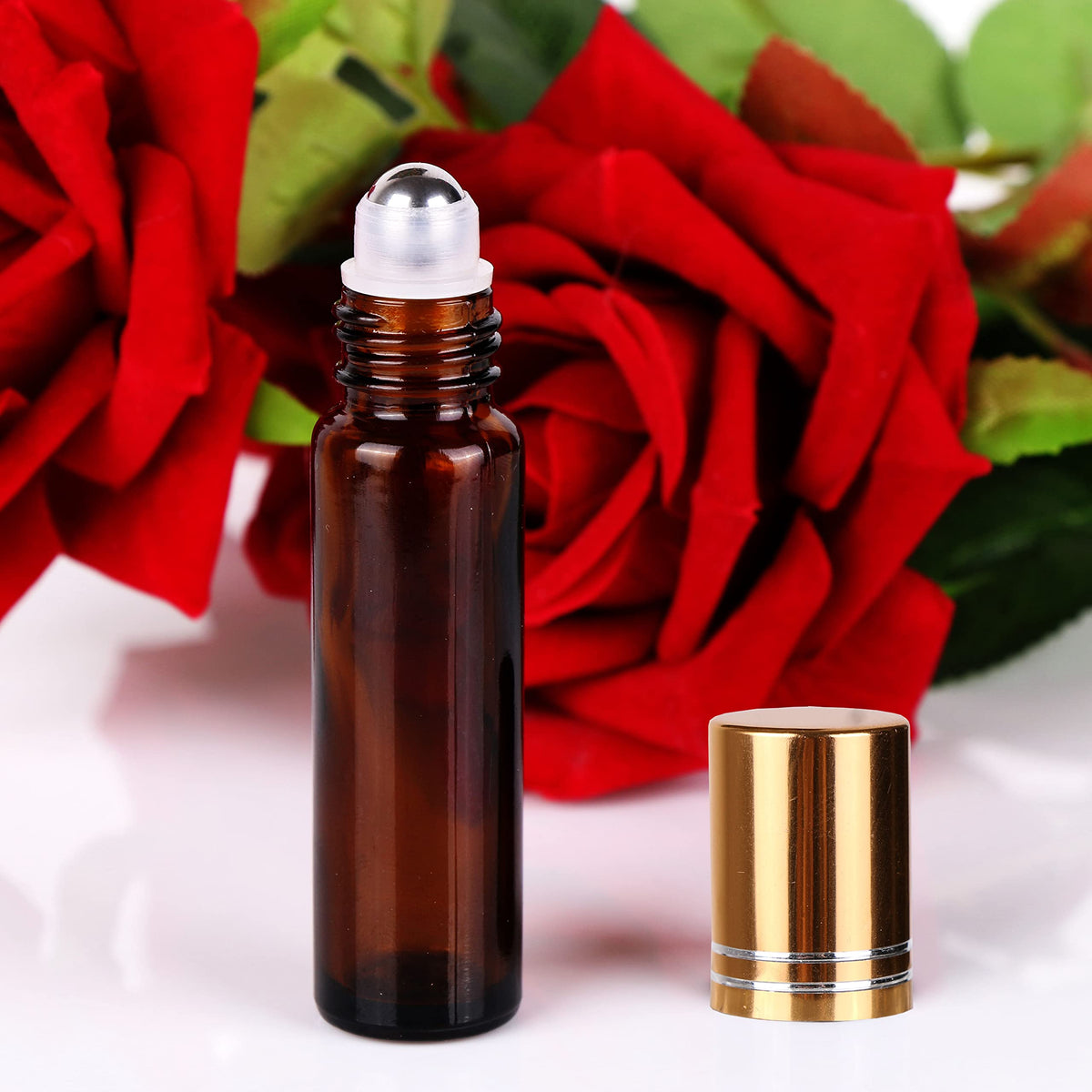 inice stainless steel roller ball close-up for smooth, leak-resistant fragrance application