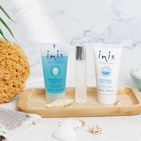 Inis Energy of the Sea trio body lotion, seaweed-enriched hydration