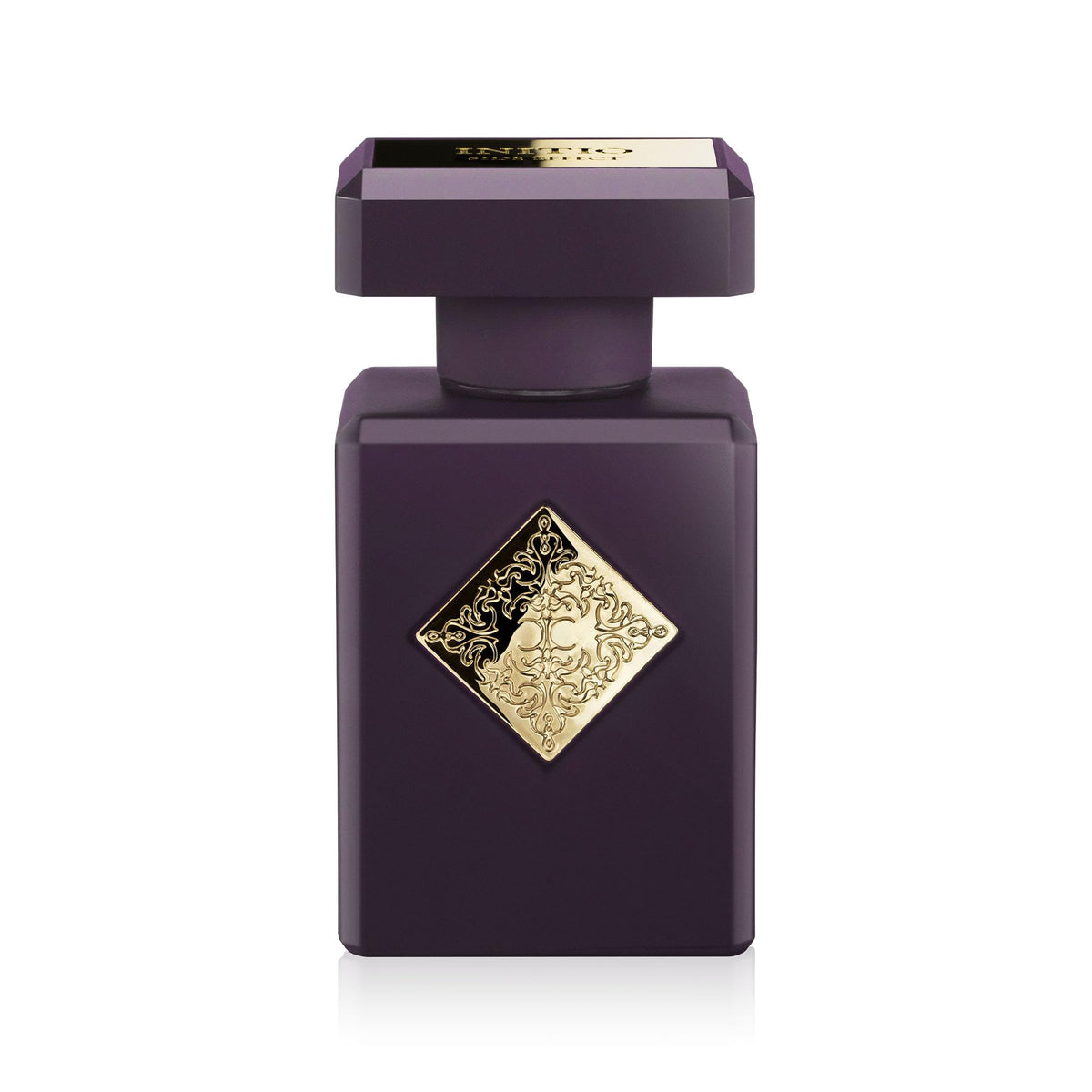 Initio Parfums Privés Side Effect bottle pouring, hints of tobacco and spice for evening allure.