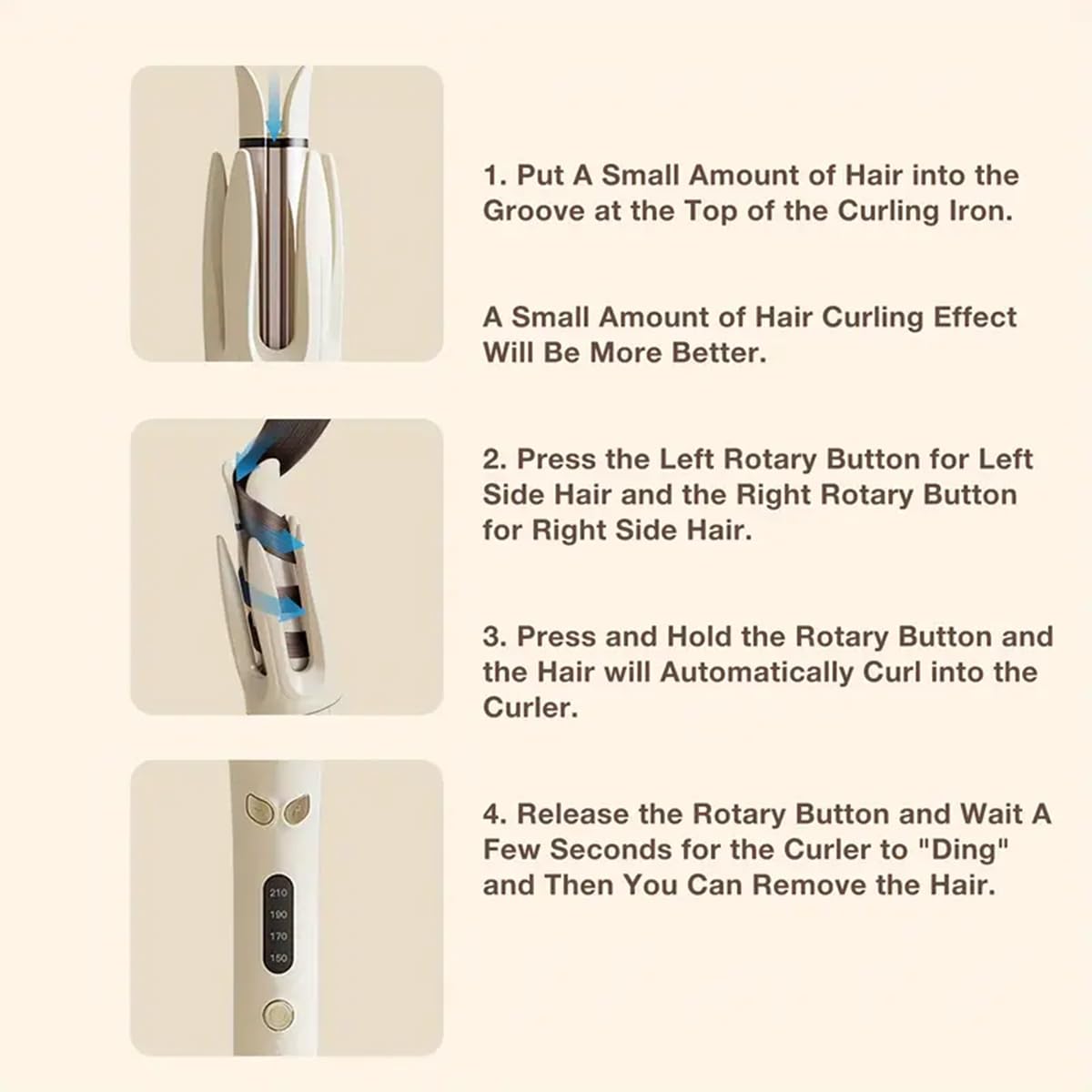 INK-EEZE anti-tangle technology guard protecting hair during curling.