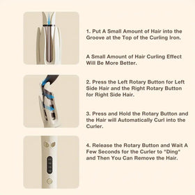 INK-EEZE anti-tangle technology guard protecting hair during curling.