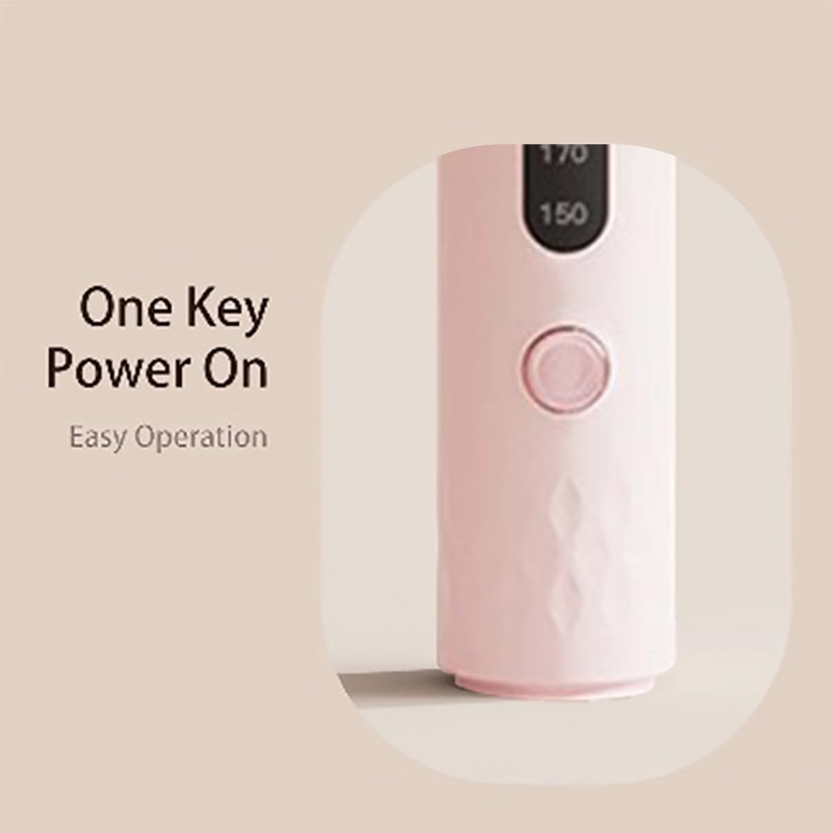 INK-EEZE pink curling iron heats fast for speedy styling.